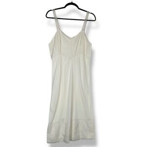 Vintage Lace Slip‎ Dress Womens Size Medium Large Fairy Bridal Babydoll Boudoir